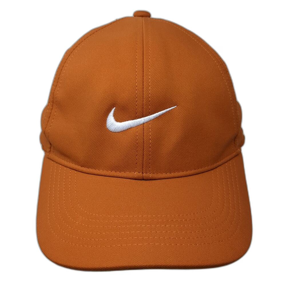 Nike Baseball Cap Brown One Size Strapback Dri-FIT Perforated Swoosh Logo Hat